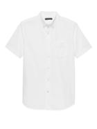Banana Republic Mens Grant Slim-fit 100% Cotton Oxford Shirt White Size L
