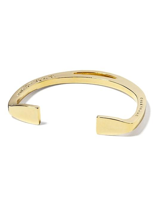 Banana Republic Womens Giles & Brother   Polished Stirrup Cuff Gold Size One Size