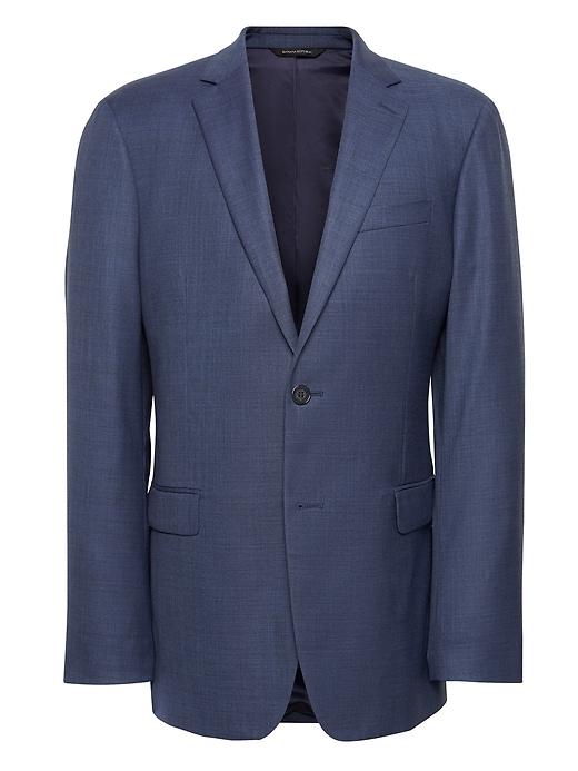 Banana Republic Standard Italian Wool Sharkskin Suit Jacket