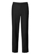 Banana Republic Mens Standard Monogram Black Italian Wool Mohair Tuxedo Trouser - Black