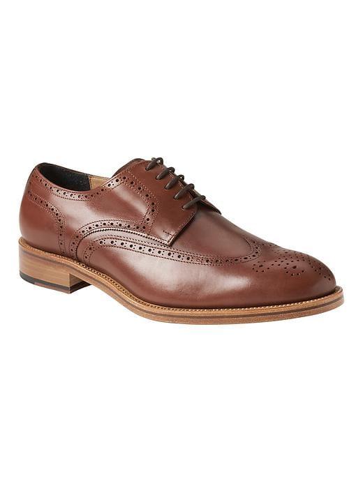 Banana Republic Mens Goodyear Welt Oxford Brogue Cognac Size 12