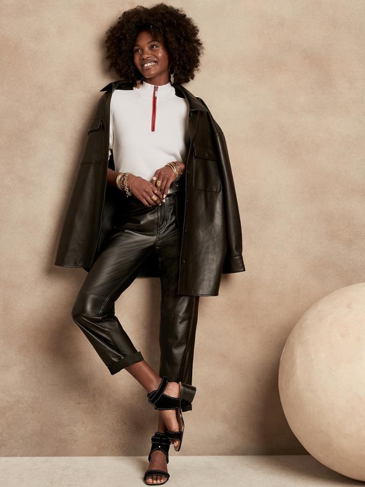 Petite Color-blocked Half-zip Sweater