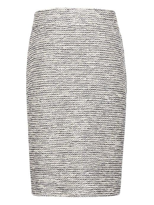 Banana Republic Womens Petite Boucl Knit Pencil Skirt Blue Combo Size 00