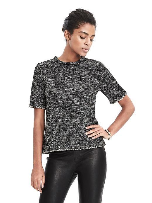Banana Republic Womens Fringe Tee Shirt - Tipo