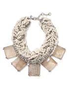 Banana Republic Pearl Focal Necklace Size One Size - Silver