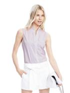 Banana Republic Sleeveless Print Shirt Size 0 Petite - White