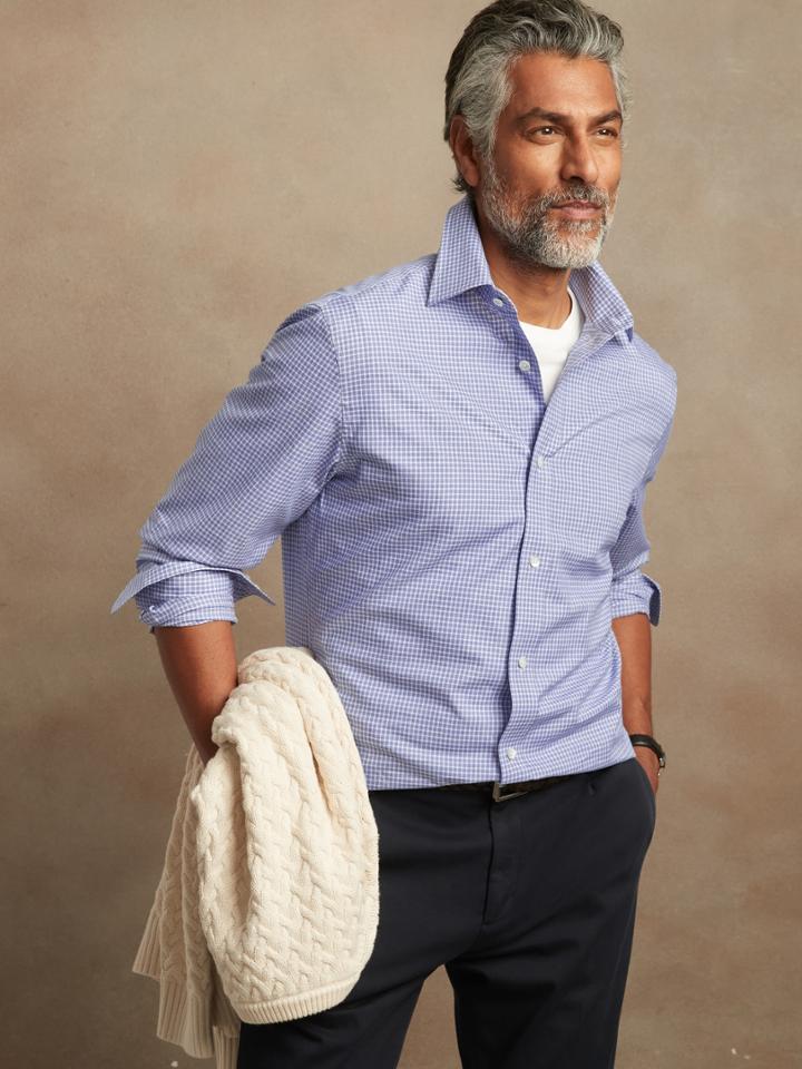 Slim Fine Twill Dress Shirt