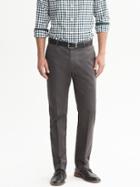 Banana Republic Tailored Slim Non Iron Cotton Pant - Natural Grey