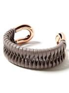 Banana Republic Womens Giles & Brother   Leather Wrapped Skinny Cuff Taupe Size One Size