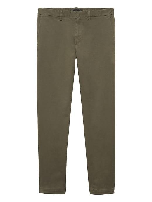 Banana Republic Mens Br X Kevin Love   Emerson Straight Garment Dyed Chino Pant New Juniper Green Size 26w