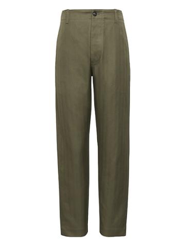 Banana Republic Mens Heritage Trooper Herringbone Pant Olive Size 30w