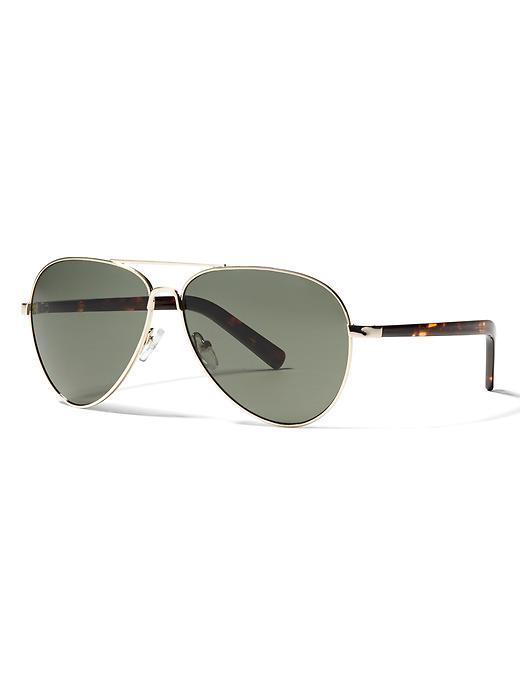 Banana Republic Leighton Sunglasses Size One Size - Gold/green