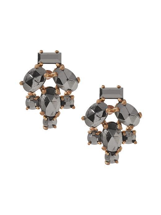 Banana Republic Shattered Crystal Stud Earring Size One Size - Hematite
