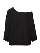 Banana Republic Womens One-shoulder Blouse Black Size S