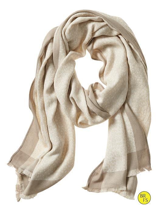 Banana Republic Womens Factory Textured Scarf Heather Grey Size One Size