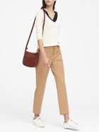 Banana Republic Womens Avery Straight-fit Machine-washable Ankle Pant Camel Size 14