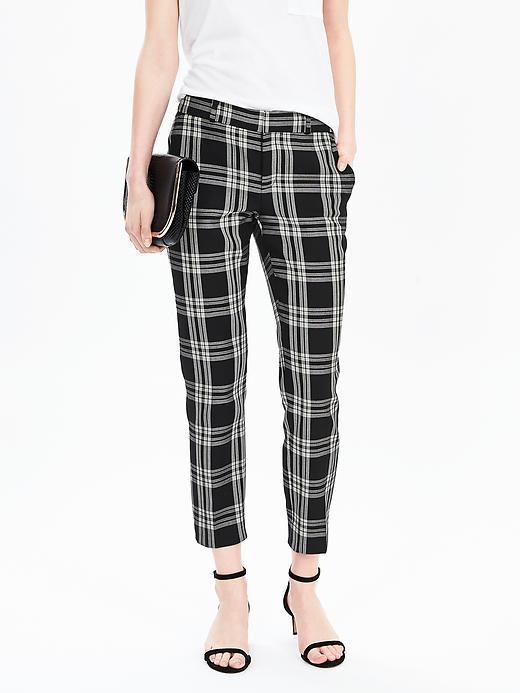 Banana Republic Avery Fit Plaid Crop Size 0 Petite - Plaid