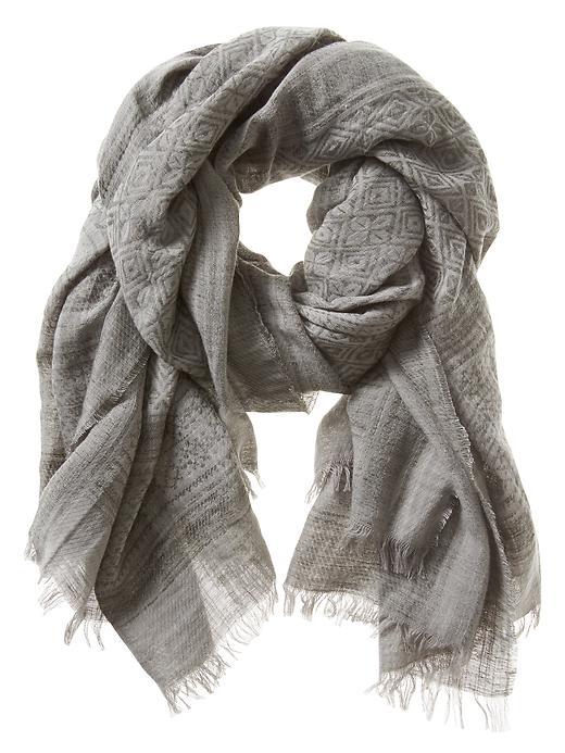 Banana Republic Mens Morocco Scarf Size One Size - Light Gray Heather