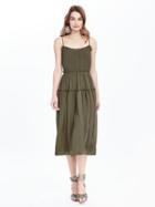 Banana Republic Womens Strappy Midi Dress Size 0 - Tigers Eye Green