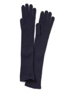 Banana Republic Italian Cashmere Blend Ribbed Glove - Navy