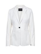 Banana Republic Womens Long And Lean-fit Machine-washable Flannel Blazer White Size 4