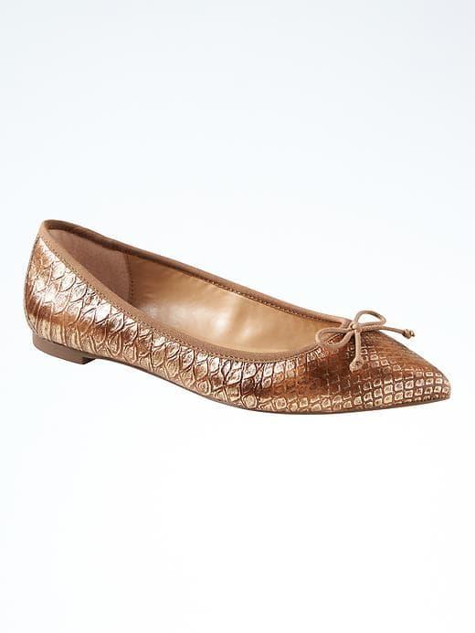 Banana Republic Pointed Toe Robin Ballet Flat - Gold