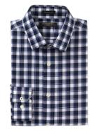Banana Republic Mens Camden Standard Fit Non Iron Stretch Check Shirt - Anchor Royal