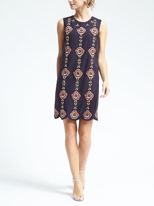 Banana Republic Embellished Shift - Navy