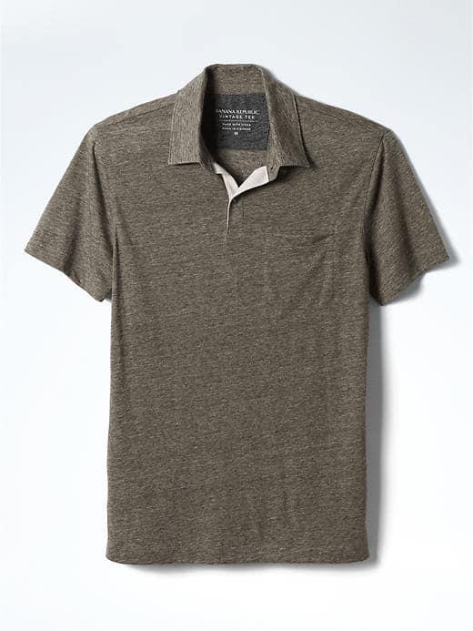 Banana Republic Mens Soft Wash Pocket Polo - District Green