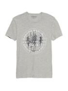 Banana Republic Mens Vintage 100% Cotton Graphic T-shirt Heather Gray Size Xs