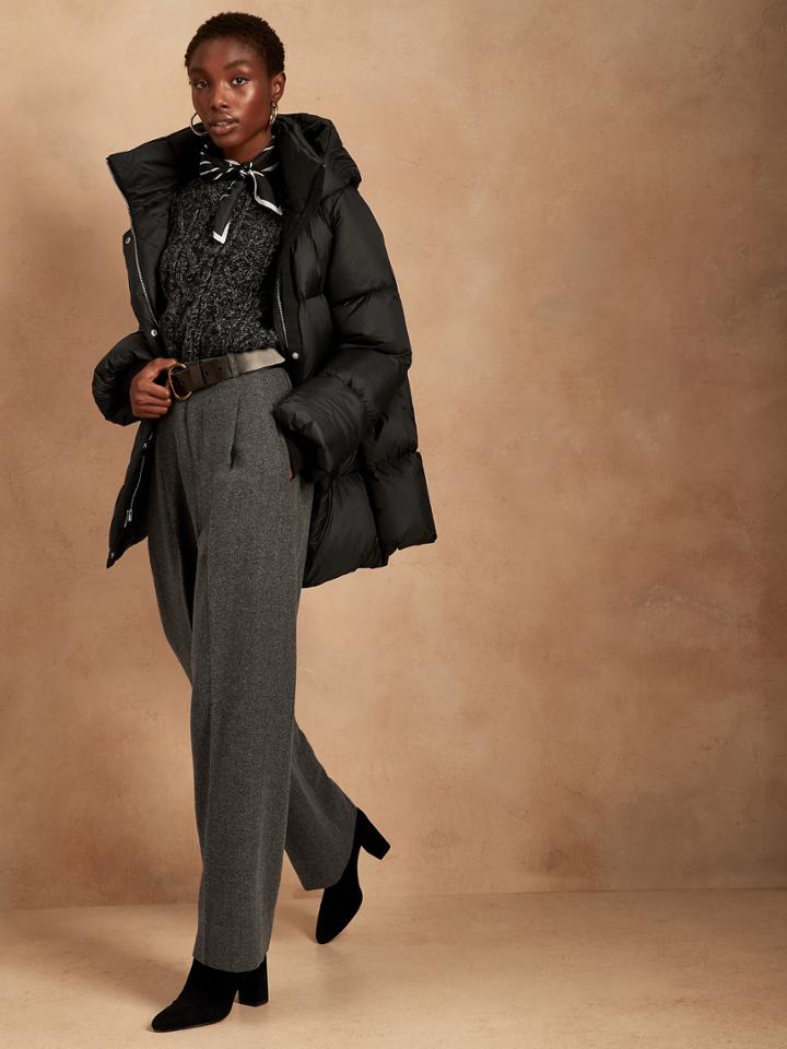 Petite Water-repellent Puffer Coat