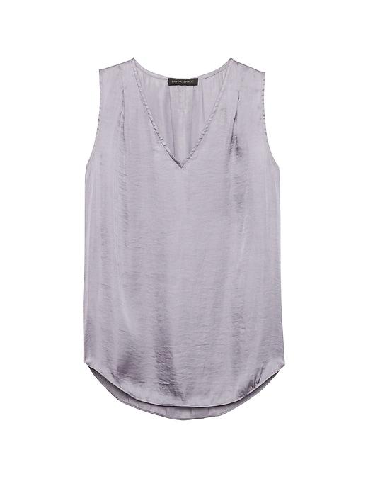 Banana Republic Womens Pleated Drapey Tank Gray Size Xxl