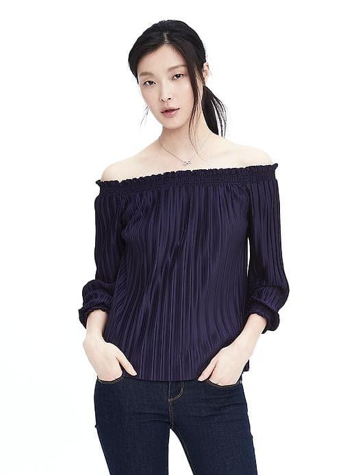 Banana Republic Womens Ruffle Off The Shoulder Top - Tipo