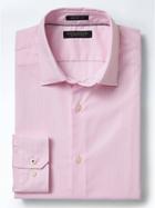 Banana Republic Mens Grant Fit Supima Cotton Micro Stripe Shirt - Pink