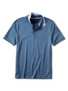 Banana Republic Mens Luxe Touch Ombre Collar Polo Size L Tall - French Blue