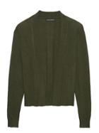 Banana Republic Womens Cropped Cardigan Sweater Olive Green Size Xl