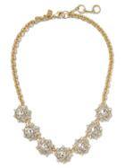 Banana Republic Womens Regal Flower Necklace Size One Size - Clear Crystal