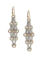Banana Republic Womens Pave Mesh Statement Earring Gold Size One Size
