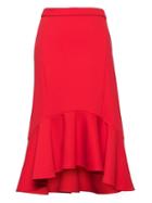 Banana Republic Womens Knit High-low Hem Trumpet Skirt Ultra Red Size 0