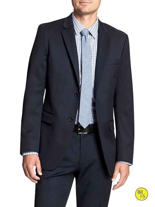 Banana Republic Factory Tailored Slim Fit Navy Blazer - Blue Galaxy