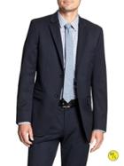 Banana Republic Factory Tailored Slim Fit Navy Blazer - Blue Galaxy