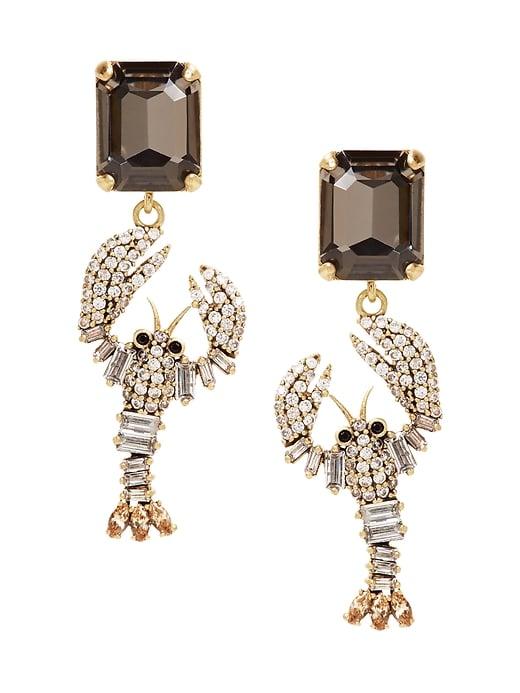 Banana Republic Womens Jeweled Lobster Drop Earring Gold Size One Size