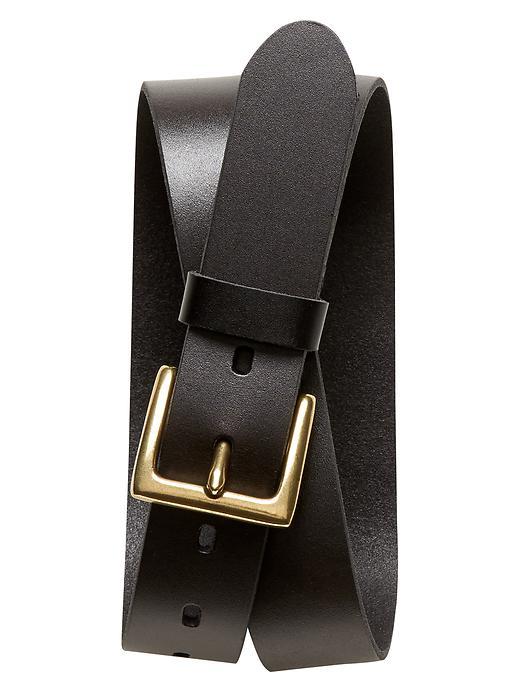 Banana Republic Mens Whiskey Leather Belt Size 30 - Black