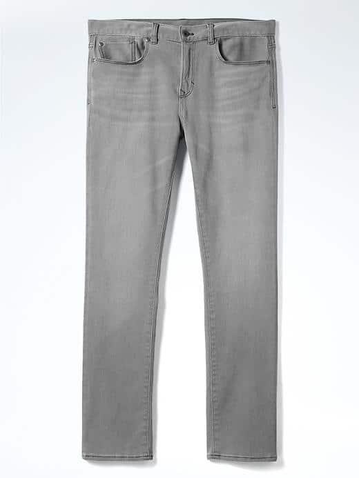 Banana Republic Mens Gray Slim Traveler Jean - Light Gray