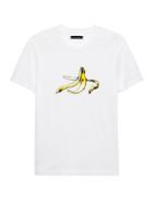 Banana Republic Mens Soft-wash Graphic Crew-neck T-shirt White Size L