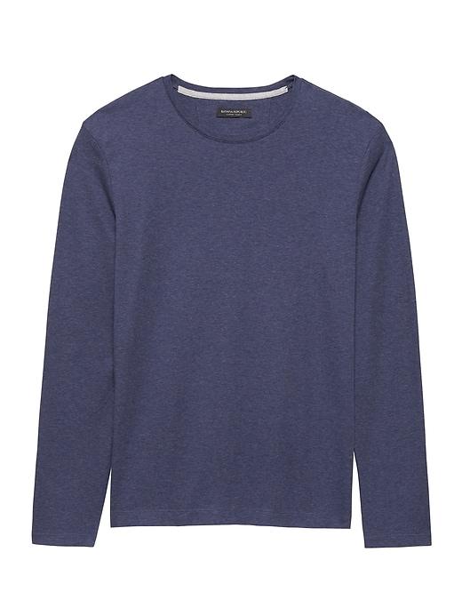 Banana Republic Mens Luxury-touch Crew-neck T-shirt Medium Blue Heather Size Xs