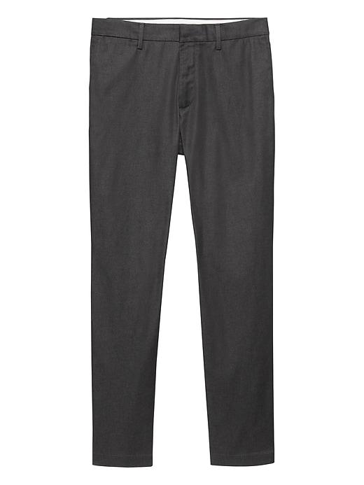 Banana Republic Mens Emerson Straight Heathered Rapid Movement Chino Pant Dark Charcoal Gray Size 30w