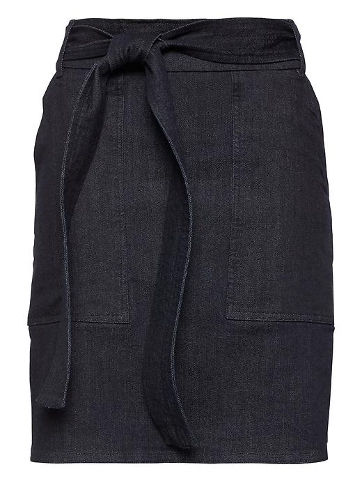 Banana Republic Womens Denim Belted Utility Mini Skirt Dark Rinse Size 10