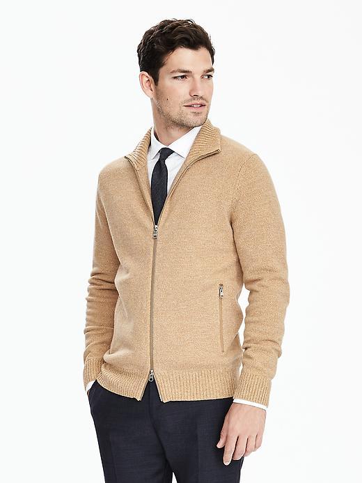 Banana Republic Mens Modern Full Zip Jacket Size L Tall - Mojave