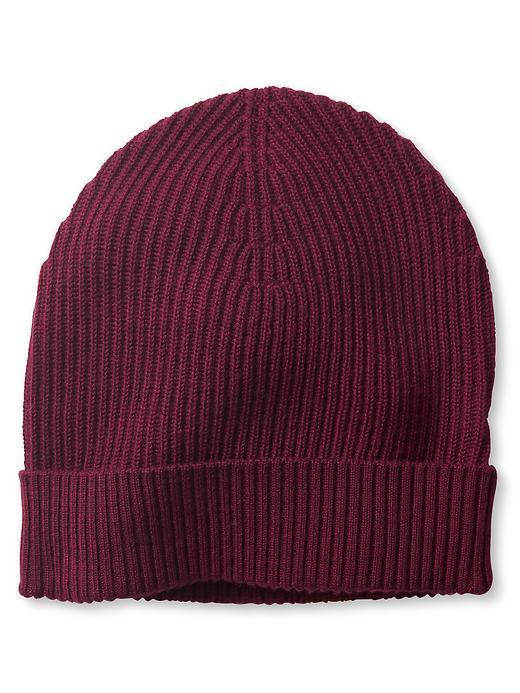 Banana Republic Mens Merino Rib Knit Hat Size One Size - Secret Plum